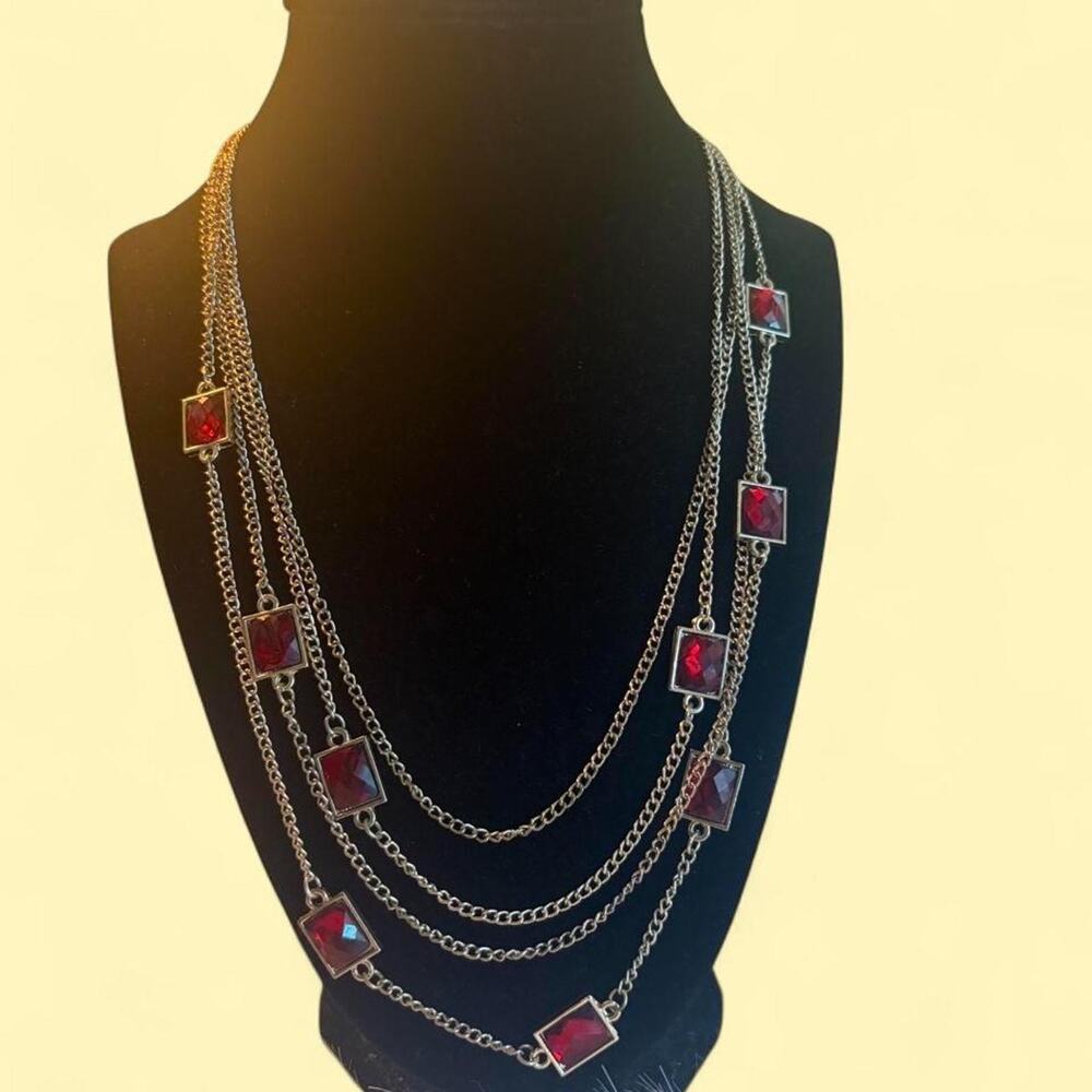 Whimsigoth multi layer ruby red